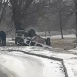 Поліцейське авто перекинулося на вулиці Шведська Могила