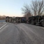 Аварія у Лубенському районі: вантажівка перекинулася без постраждалих