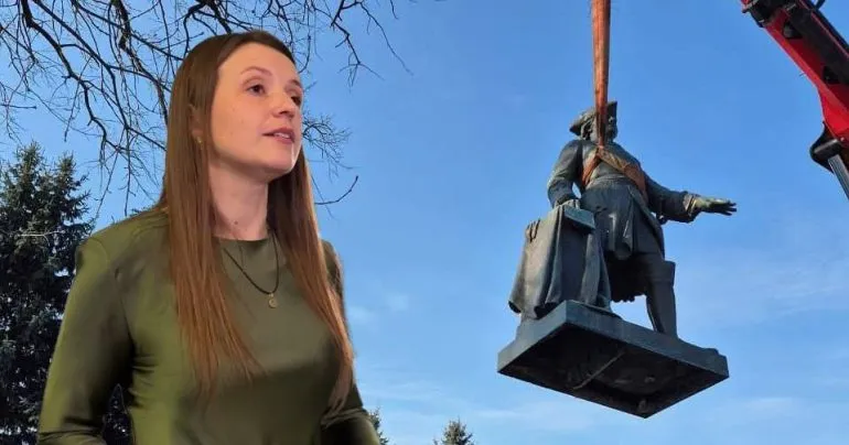 Катерина Ямщикова пояснила таємний демонтаж пам’ятника Петру І у Полтаві