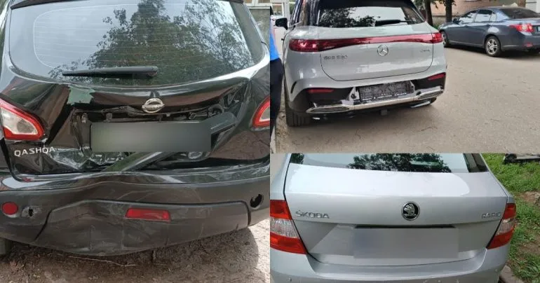 Нетрезвый водитель врезался в четыре автомобиля на улице Семена Антонца