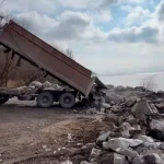 У Мозоліївці завершили укріплення берега Кременчуцького водосховища