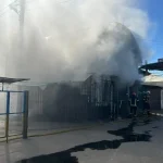 На Полтавському ринку сталася пожежа в двоповерховій шашличній