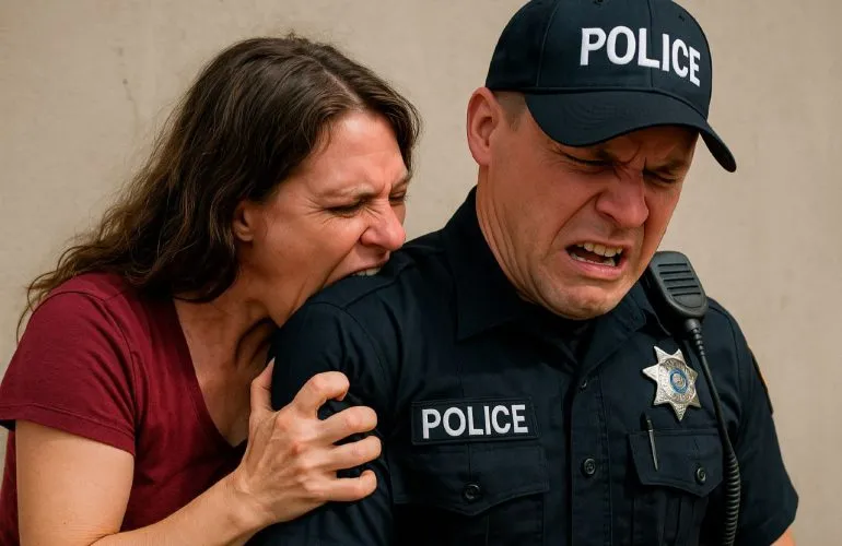 У Миргороді жінку засудили умовно за укус поліцейського під час бійки