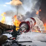 Масштабна пожежа в Кременчуці після атаки рф: триває гасіння, постраждали рятувальники