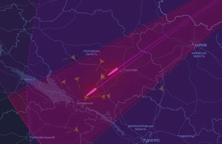 Масований ракетний і дроновий обстріл України: вибухи на Полтавщині