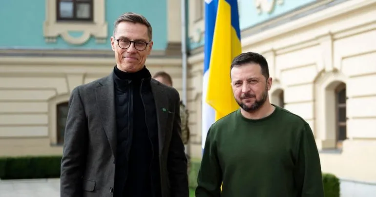 Президент Фінляндії Александр Стубб прибув до Києва для переговорів із Зеленським