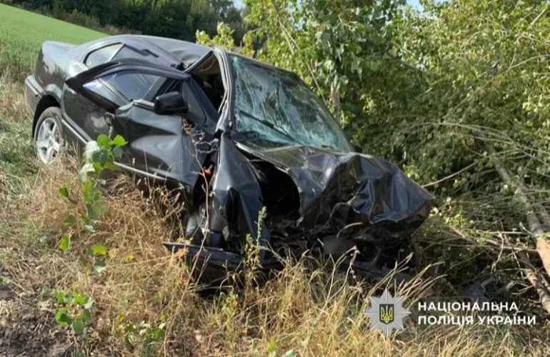 У Шишацькій громаді водій легковика врізався в дерево та потрапив до лікарні