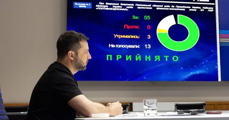 Полтавська облрада звернулася до Президента Зеленського та Кабміну з проханням допомогти вирішити фінансову кризу водоканалу