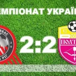 «Полтава» дважды вела в счёте и сыграла вничью с «Кривбасом» в УПЛ