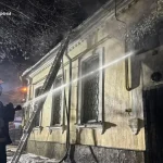 Пожар на текстильном предприятии на улице Черновола в Полтаве