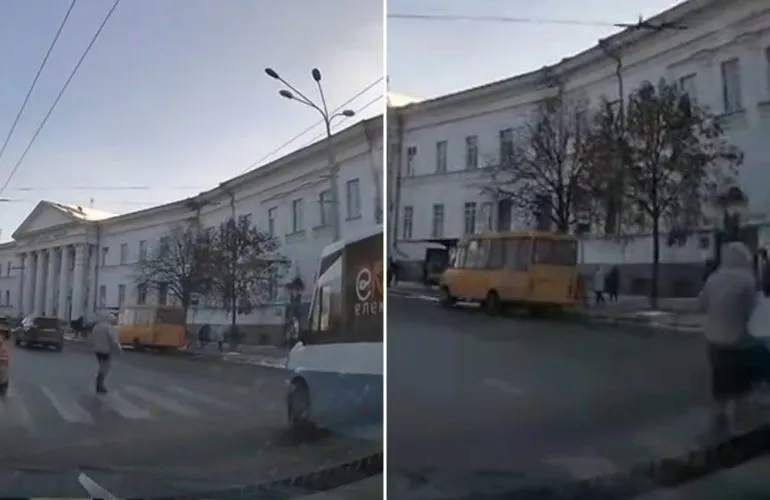 В Полтаве маршрутка №24 сбила женщину на переходе — она отказалась от претензий