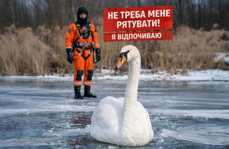Почему не стоит спасать здоровых лебедей, которые остаются на льду зимой