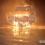 В Супрунівке произошел пожар грузовика: водитель госпитализирован с ожогами