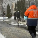 Ледяной дождь в Полтаве: бизнес обязан посыпать тротуары у своих заведений