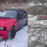 В Полтаве водитель выехал на лед для дрифта — предупреждение о опасности