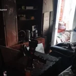У Полтаві на Алмазному рятувальники винесли з палаючої квартири двох дітей