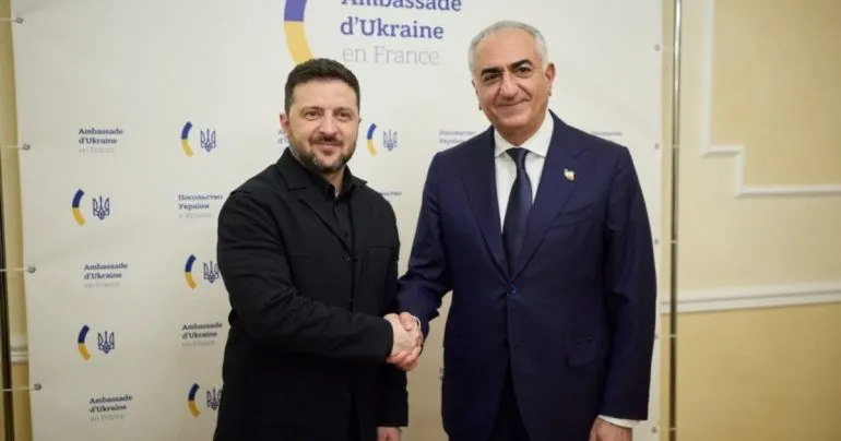 Зеленский встретился в Париже со спадкоемным принцем Ирана