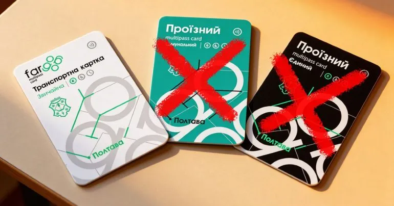 Полтава планує скасувати картку «Єдиний проїзний» і залишити тариф «Гаманець»