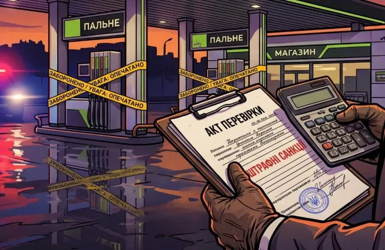 Налоговики оштрафовали АЗС в Полтавской области на более чем 2 млн грн